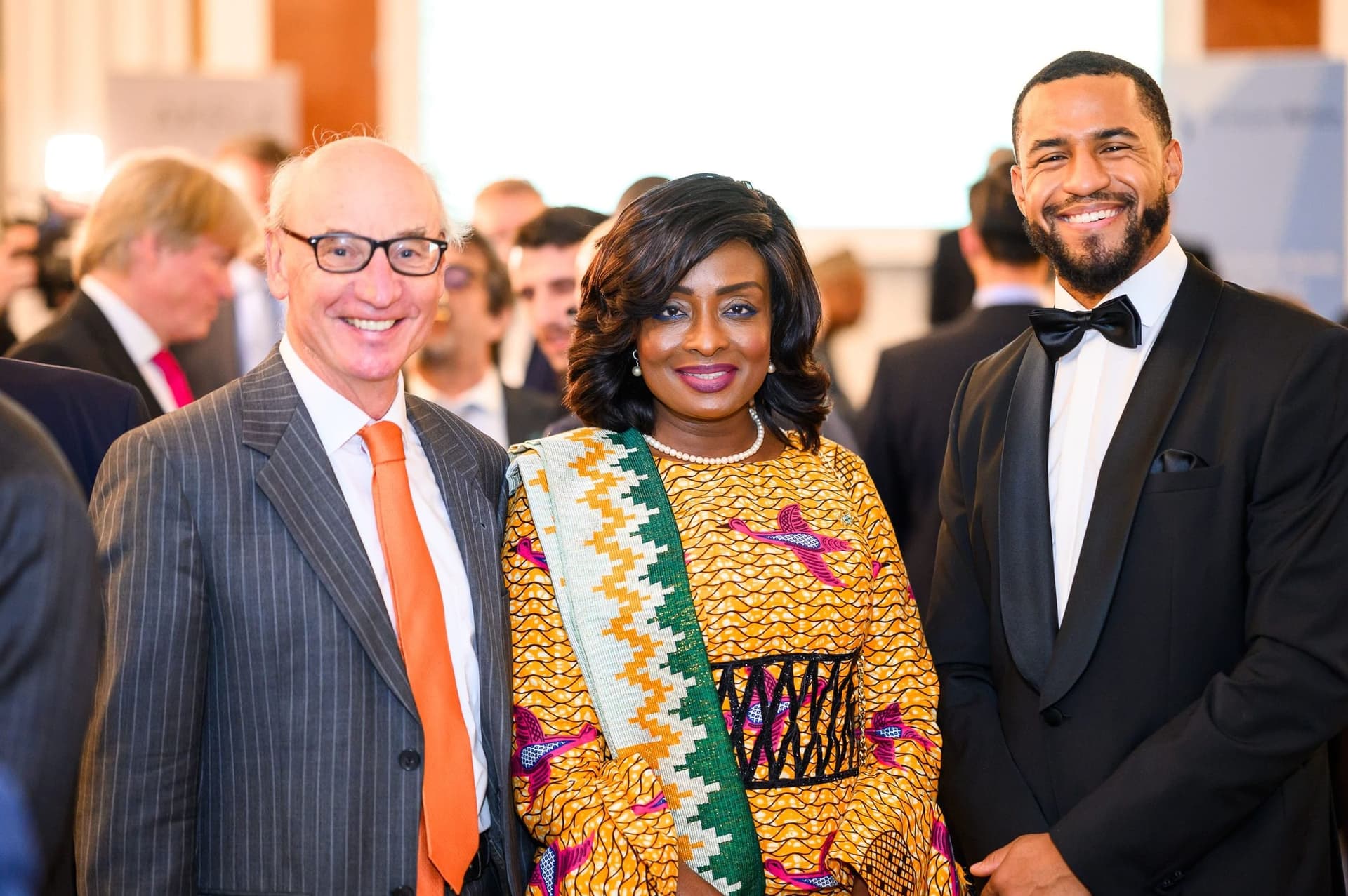 Guests in evening dress at the Prosper Africa reception at OeKB, Vienna